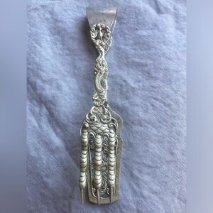 Antique Italian Large Serving Tongs Brass